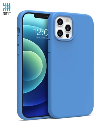 Изображение Riff Plāns & Mīksts silikona aizmugures maks ar mīkstu iekšpusi prieks Apple iPhone 12 / 12 Pro Blue