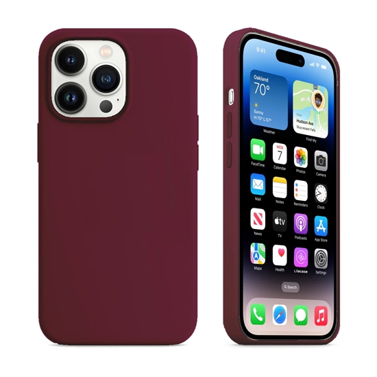 Picture of Riff Plāns & Mīksts silikona aizmugures maks ar mīkstu iekšpusi priekš Apple iPhone 14 Pro Violet