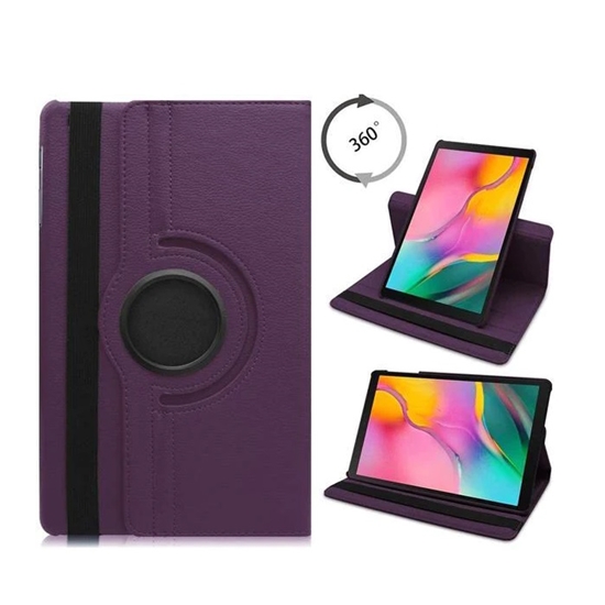 Изображение Riff President sērijas Planšetdatora maks ar rot. stat. mehān. priekš Samsung Tab S4 10.5 T830 T835 2018 Purple