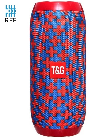 Picture of Riff TG117 Universāls bezvadu Bluetooth skaļrunis AUX / Micro SD / USB Sarkans-oranžs-zils
