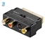 Picture of Riff Video Adapteris SCART uz 3 RCA + S-Video ar ON/OFF pārslēdzi Melna