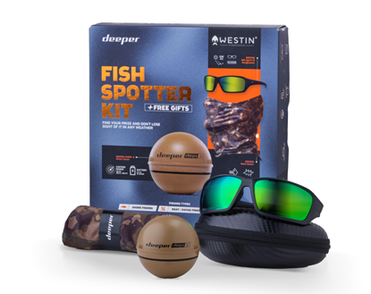Attēls no Rinkinys žuvų sonaras DEEPER Smart Sonar CHIRP+2, + akiniai Westin W6 Sport