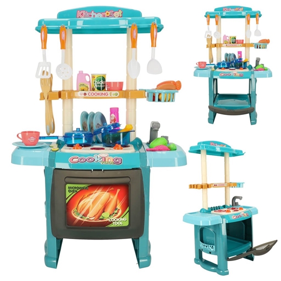 Изображение RoGer Children's Plastic Kitchen with Light and Faucet