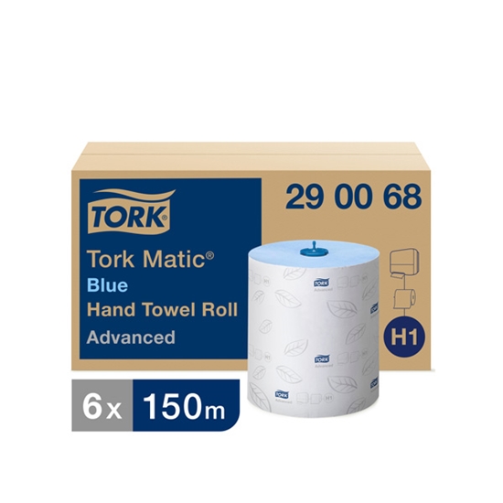 Picture of Roku dvieļu rullis TORK Advanced Matic Blue, 2 sl., 612 lapas rullī, 21 cm x 150 m, zilā krāsā