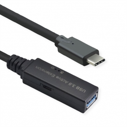Attēls no ROLINE USB 3.2 Gen 1 Active Repeater Cable, black, 10 m