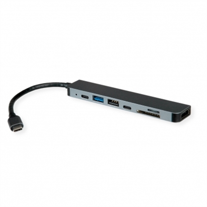 Изображение ROLINE USB 3.2 Gen 2 Typ C Multiport Docking Station, 4K HDMI, 1x USB 3.0 Type A