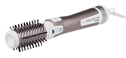 Изображение Rowenta Brush Activ Premium Care CF9540 Hot air brush Warm Aluminium, Metallic, White 1000 W 1.8 m