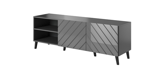 Picture of RTV cabinet ABETO 150x42x52 graphite/gloss