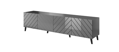 Picture of RTV cabinet ABETO 200x42x52 graphite/gloss
