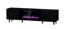 Attēls no RTV cabinet PAFOS EF with electric fireplace 180x42x49 black matt
