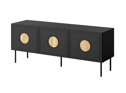 Attēls no RTV cabinet PALAZZO 150x42x60 black + oak craft