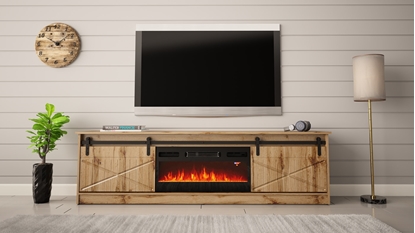 Attēls no RTV GRANERO + fireplace cabinet 200x56.7x35 oak wotan