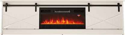 Изображение RTV GRANERO + fireplace cabinet 200x56.7x35 white/gloss white