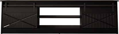 Attēls no RTV GRANERO 200x56.7x35 black/black gloss cabinet