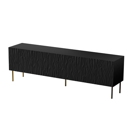 Изображение RTV JUNGLE cabinet 190x40.5x59.5 black matt + golden legs