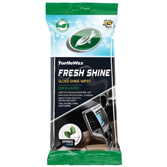 Изображение Salvetes auto tīrīš. Turtle Wax Shine Gloss paneļa