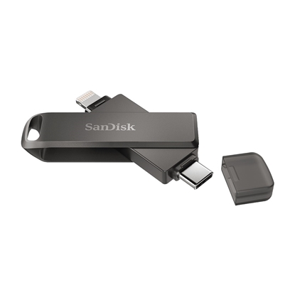 Attēls no SanDisk iXpand USB flash drive 128 GB USB Type-C / Lightning 3.2 Gen 1 (3.1 Gen 1) Black
