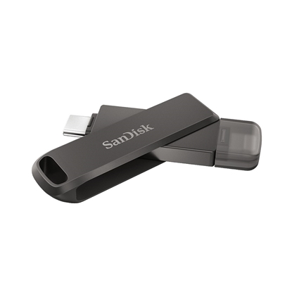 Attēls no SanDisk iXpand USB flash drive 256 GB USB Type-C / Lightning 3.2 Gen 1 (3.1 Gen 1) Black