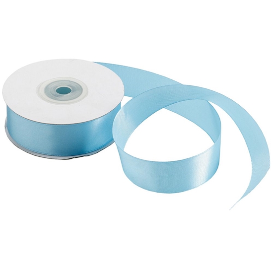 Picture of Satīna lente, 25mm/25m, gaiši zila