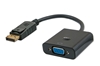 Picture of Savio CL-90 video cable adapter 0.2 m DisplayPort VGA (D-Sub) Black