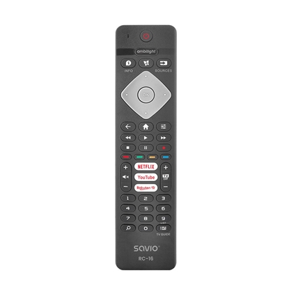 Picture of Savio universal remote control/replacement for Philips TV, SMART TV, RC-16