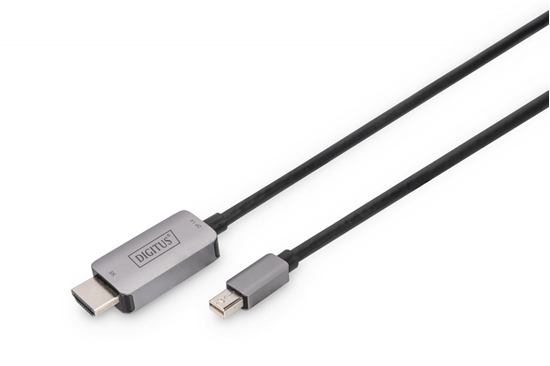 Изображение schwarz 8K Mini DisplayPort for HDMI Cable, 60Hz, Alu black 1m