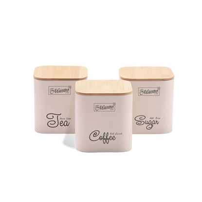 Picture of SET OF METAL CONTAINERS 3 PCS MR-1775-3S-IVORY