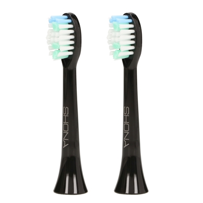 Изображение Shona oriģinālais uzgalis priekš Shona ultraskaņas + Oromed Teesa Sarmocare Alfavise zobu birstēm (2gab.) Melna