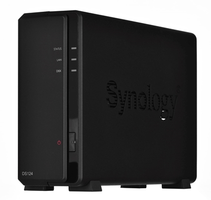 Attēls no Synology DiskStation DS124 NAS/storage server Desktop Ethernet LAN Black RTD1619B