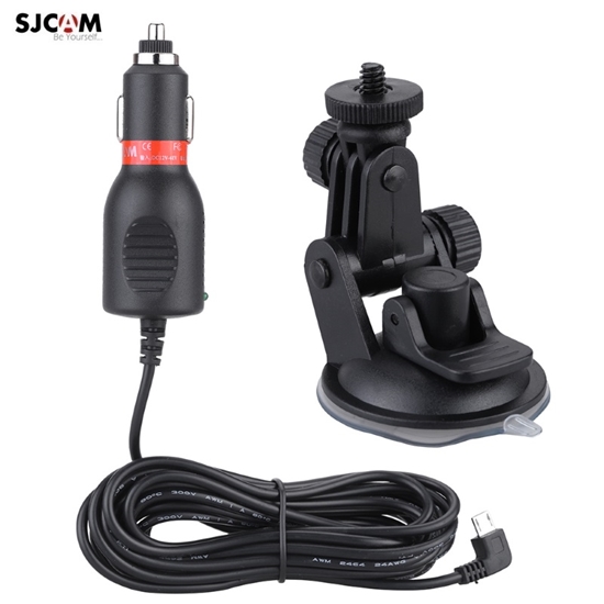 Picture of SJCam Oriģinals SJ360 SJ6 SJ7 Sporta Kameru Auto Loga stiprinājums + DC Mini USB 5Pin Lādētājs 5V 2A