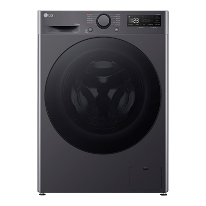 Picture of LG | F4DR510S2M | Washing machine with dryer | Energy efficiency class A | Front loading | Washing capacity 10 kg | 1400 RPM | Depth 56.5 cm | Width 60 cm | Display | LED | Drying system | Drying capacity 6 kg | Steam function | Direct drive | Middle Blac