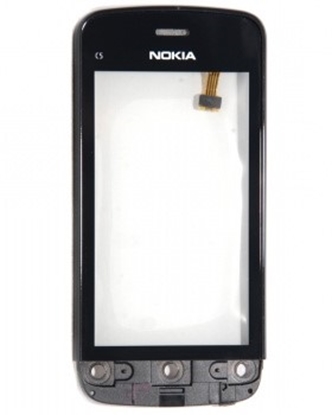 Изображение Skarienjutigajs ekrans ar rāmi priekš Nokia C5-03 Black 