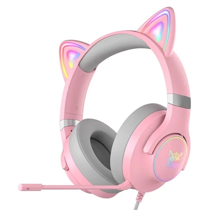 Attēls no Słuchawki gamingowe X30 kocie uszy różowe (przewodowe)