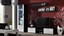 Attēls no SOHO 1 furniture set (TV180 cabinet + S1 cabinet + shelves) Black / White Gloss