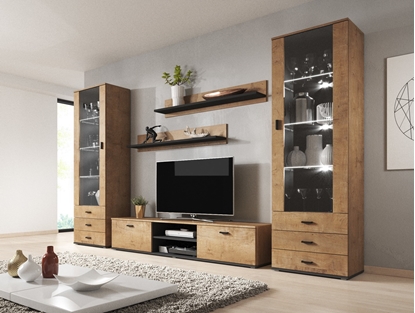 Изображение SOHO 4 set (RTV180 cabinet + 2x S1 cabinet + shelves) Oak lefkas