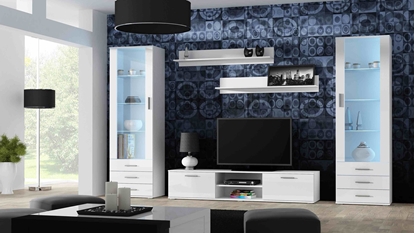 Picture of SOHO 4 set (RTV180 cabinet + 2x S1 cabinet + shelves) White/White glossy