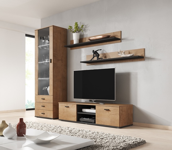 Изображение SOHO 7 set (RTV140 cabinet + S1 cabinet + shelves) Oak lefkas
