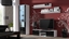 Picture of SOHO 7 set (RTV140 cabinet + S1 cabinet + shelves) White / Black gloss