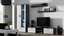 Picture of SOHO 8 set (TV180 cabinet + S6 + shelves) Grey / White glossy