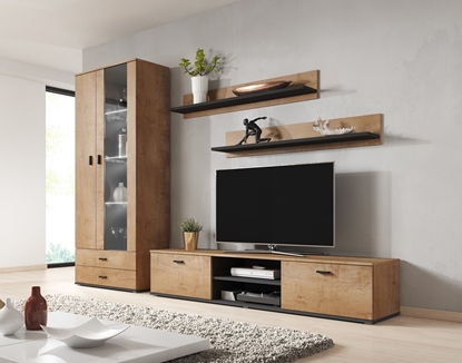 Attēls no SOHO 8 set (RTV180 cabinet + S6 + shelves) Oak lefkas