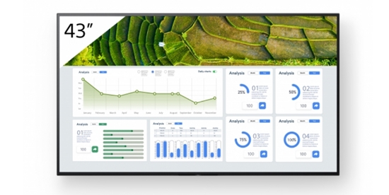 Picture of Sony FW-43BZ30L Signage Display Digital signage flat panel 109.2 cm (43") LCD Wi-Fi 440 cd/m² 4K Ultra HD Black Android 24/7