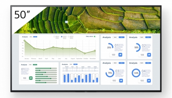 Picture of Sony FW-50BZ30L Signage Display Digital signage flat panel 127 cm (50") LCD Wi-Fi 440 cd/m² 4K Ultra HD Black Android 24/7