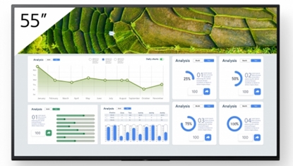 Picture of Sony FW-55BZ30L Signage Display Digital signage flat panel 139.7 cm (55") LCD Wi-Fi 440 cd/m² 4K Ultra HD Black Android 24/7