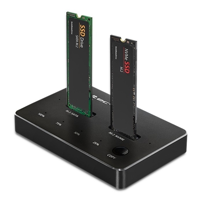 Attēls no Stacja dokująca dysków SSD M.2 | NVMe | SATA | USB-C | DUAL 2 x  2TB 