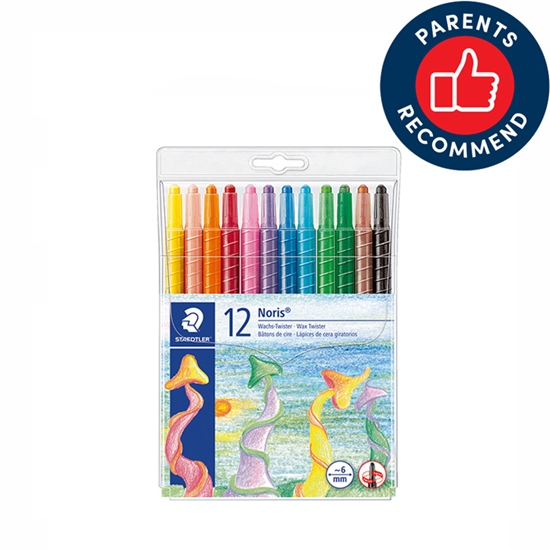 Picture of Vaska krītiņi plastmasas korpusā STAEDTLER NORIS CLUB 221 diametrs 6mm, 12 krāsas