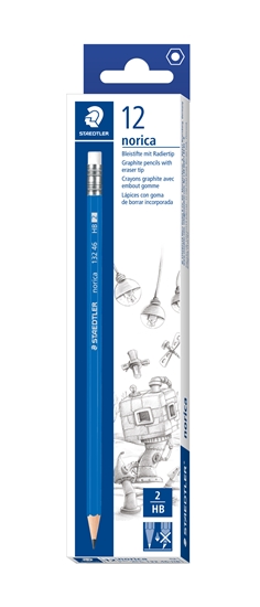 Picture of Zīmulis STAEDTLER Norica HB ar dzēšgumiju