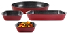 Изображение Stoneline | Yes | Casserole dish set of 4pcs | 21789 | 1+1+3+3.6 L | 20x17/35x24/39x24 cm | Borosilicate glass | Red | Dishwasher proof