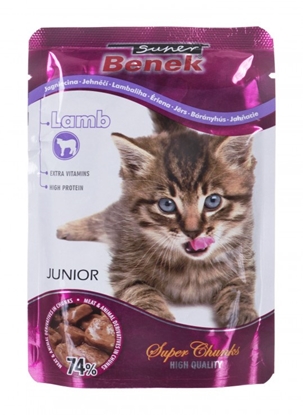 Picture of SUPER BENEK Junior Lamb in sauce - wet cat food - 100 g