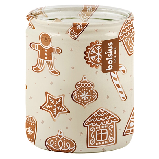 Picture of Svece arom. stikla tr. 82/68mm 23h Nuss Nugat