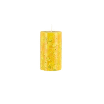 Attēls no Svece stabs Polar Mosaic 6.8x9cm 48h dzeltena, oranža, zaļa,